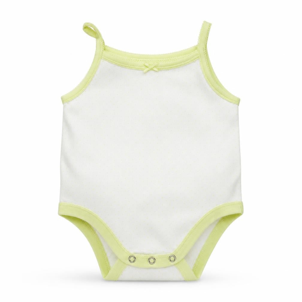 Front view of Nutmeg girls’ white basic tank, size 12-18, months