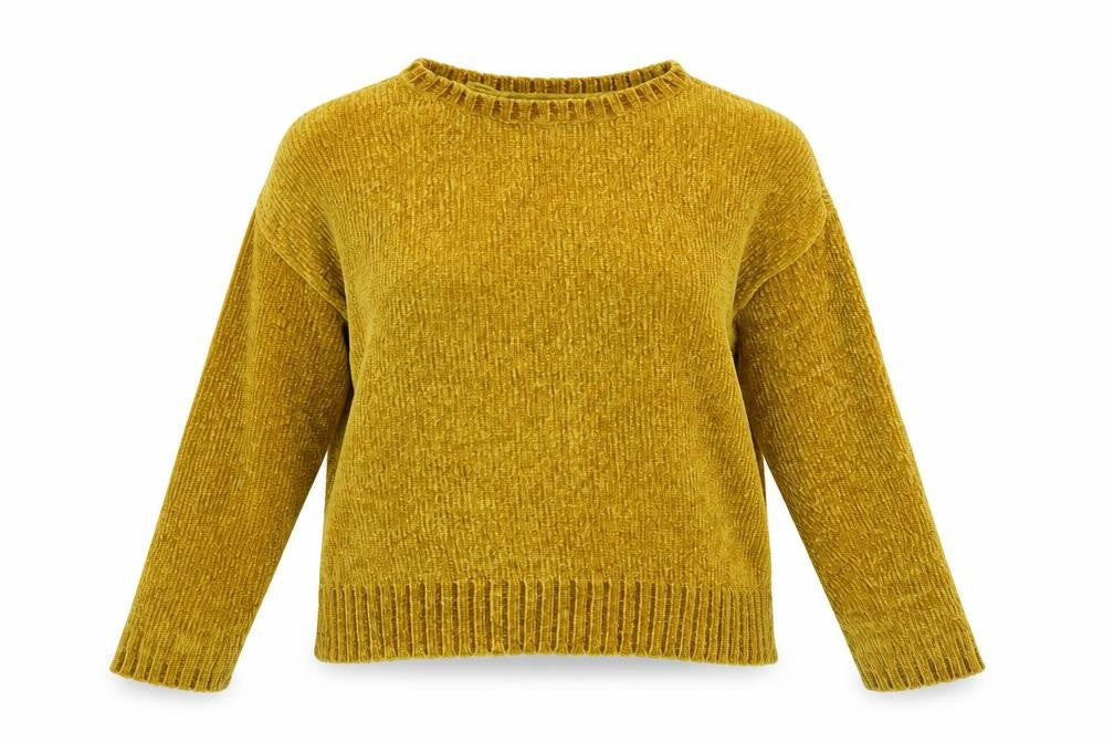 Front view of Lefties women’s yellow jumper, size L