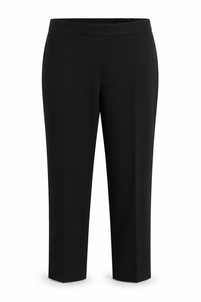 Front view of Marks & Spencer women’s black trousers, size UK 14, 28-inch leg