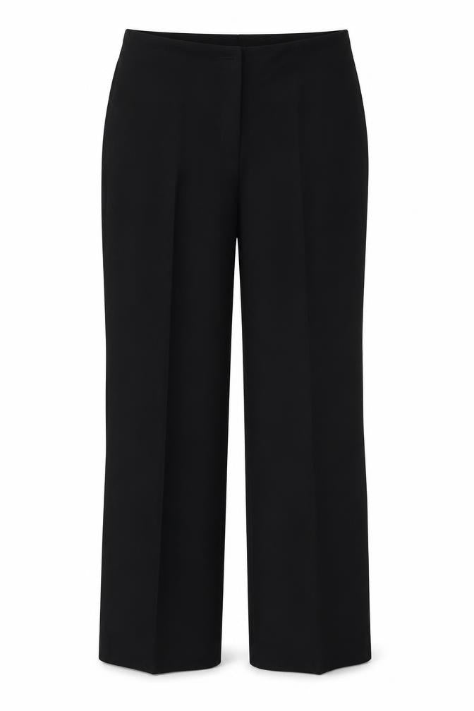 Front view of Marks & Spencer women’s black trousers, size UK 14, 30-inch leg