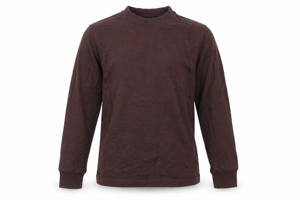 Front view of Next boys’ brown pullover sweatshirt, size 7, years