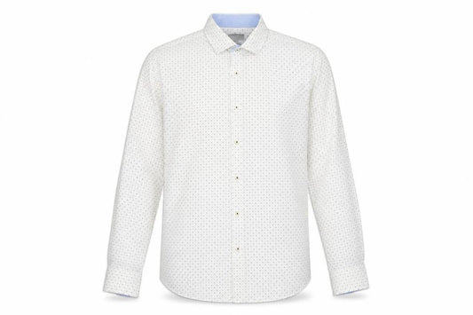 Front view of F&F men’s white button-up, size 16
