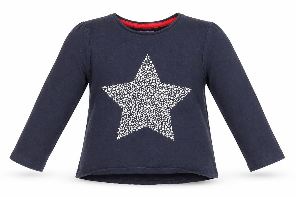 Front view of F&F girls’ blue basic casual, size 12-18, months
