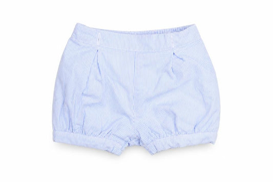 Front view of Pretty Originals Baby Blue Cropped Trousers, size 3-6, Months