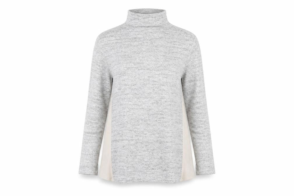 Front view of Next women’s grey jumper, size UK 10
