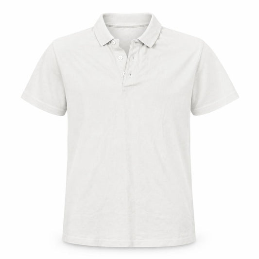 Front view of Next girls’ white basic polo, size 10, years