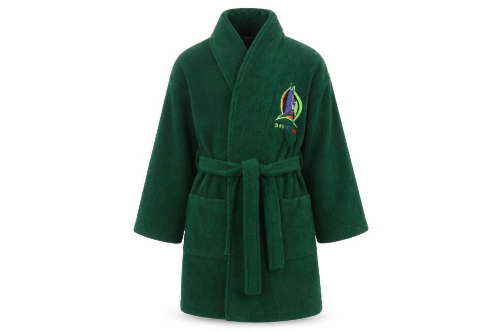 Front view of Marks & Spencer girls’ green solid cami robe, size 7-8, years