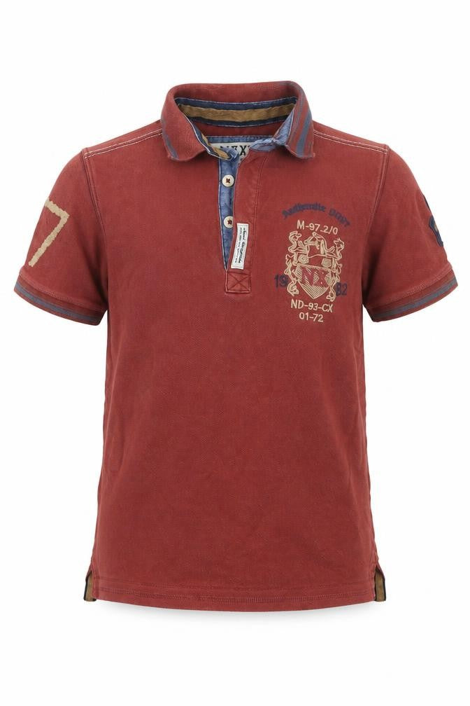 Front view of Next boys’ brown basic polo, size 9, years