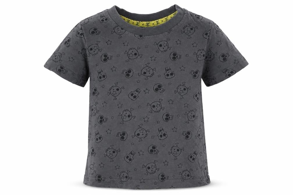 Front view of George boys’ grey geometric basic t-shirt, size 12-18, months