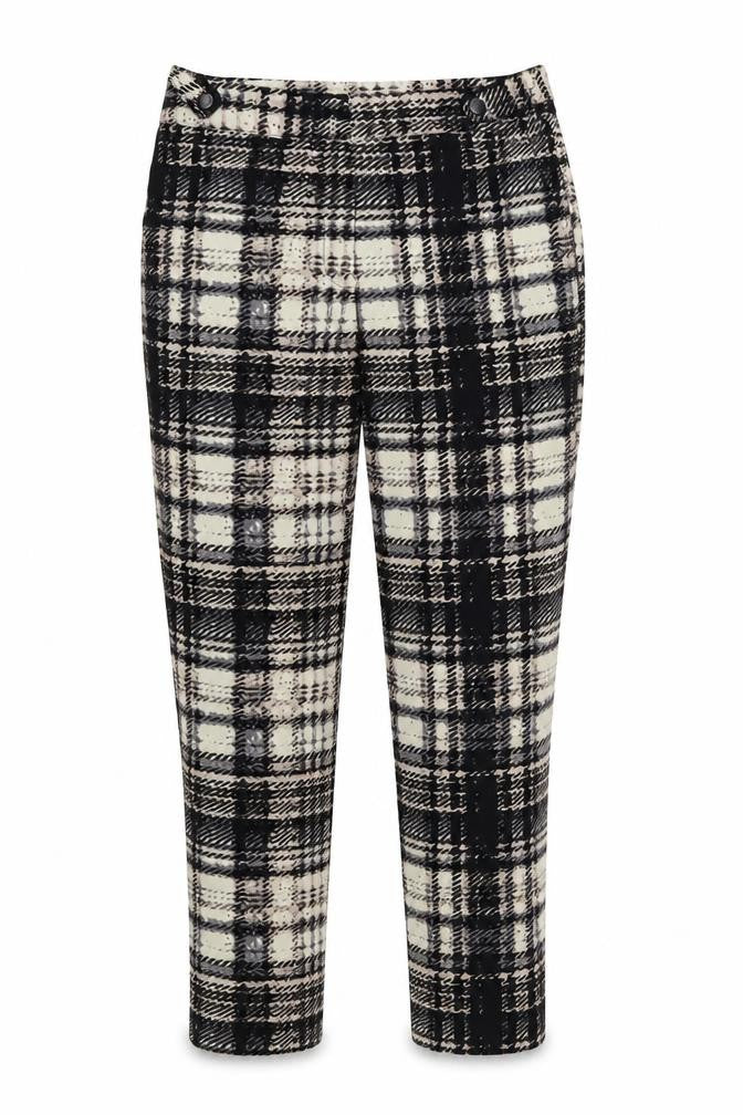Topshop Womens Black Geometric  Trousers  Size 10 L28 in