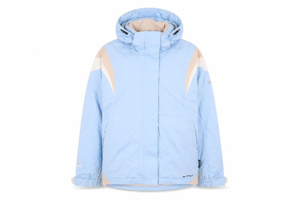 Front view of Dare 2b 2 b women’s blue jacket coat, size UK 12, - will require washing