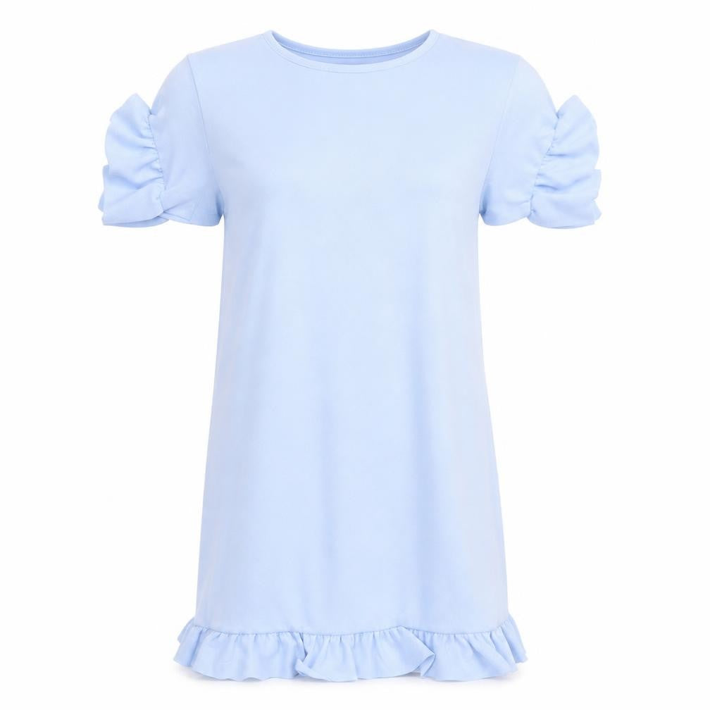 Front view of I SAW IT FIRST women’s blue a-line, size UK 8