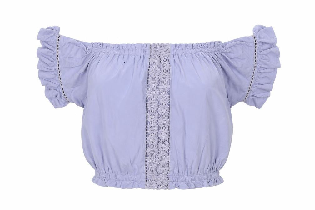 Front view of Select women’s blue basic t-shirt, size UK 10