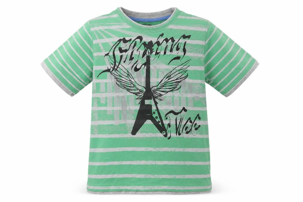 Front view of Urban boys’ multicoloured striped basic t-shirt, size 9, years