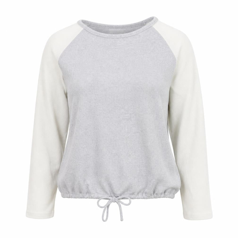 Front view of Next women’s grey solid top pyjama top, size UK 14