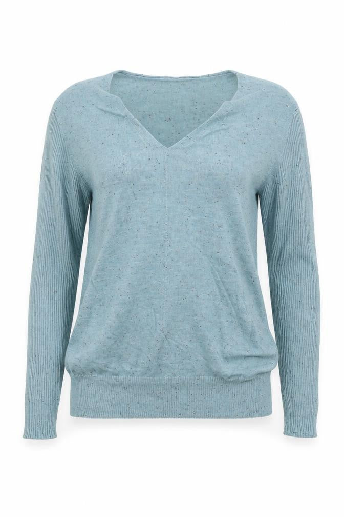 Front view of Primark women’s blue jumper, size UK 14
