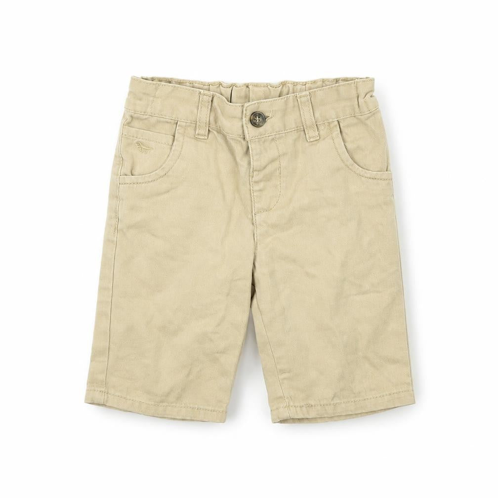 Front view of Nutmeg boys’ brown colourblock cropped jeans, size 18-24, months