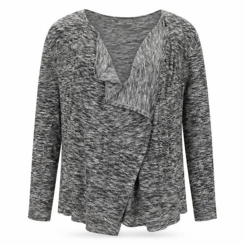 innocence Womens Grey Geometric  Cardigan Jumper Size 12