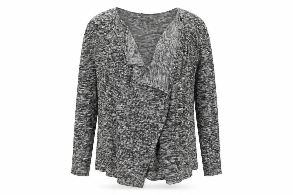innocence Womens Grey Geometric  Cardigan Jumper Size 12