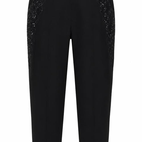Nutmeg Womens Black   Trousers  Size 14 L27 in - beaded detail