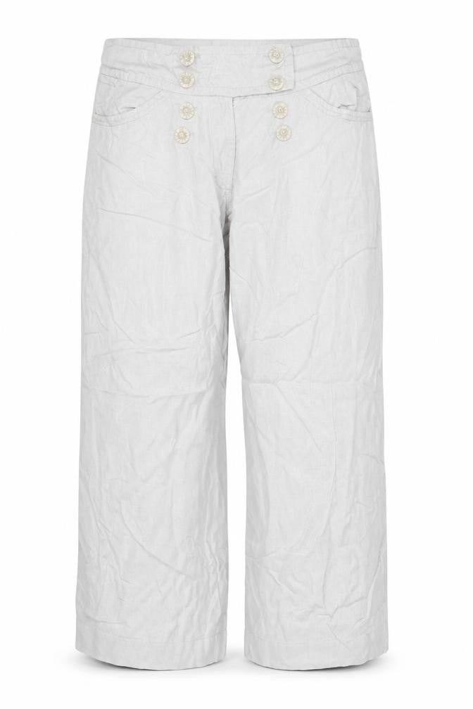 Front view of E Studio women’s grey trousers, size UK 14, 26-inch leg