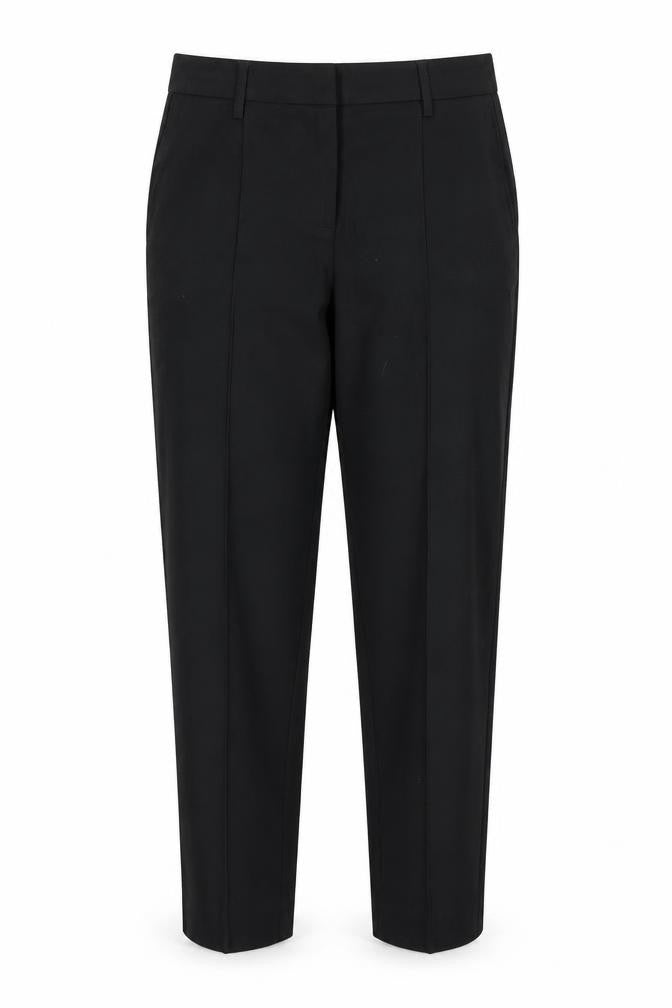 Front view of Next women’s black trousers, size UK 10, 22-inch leg