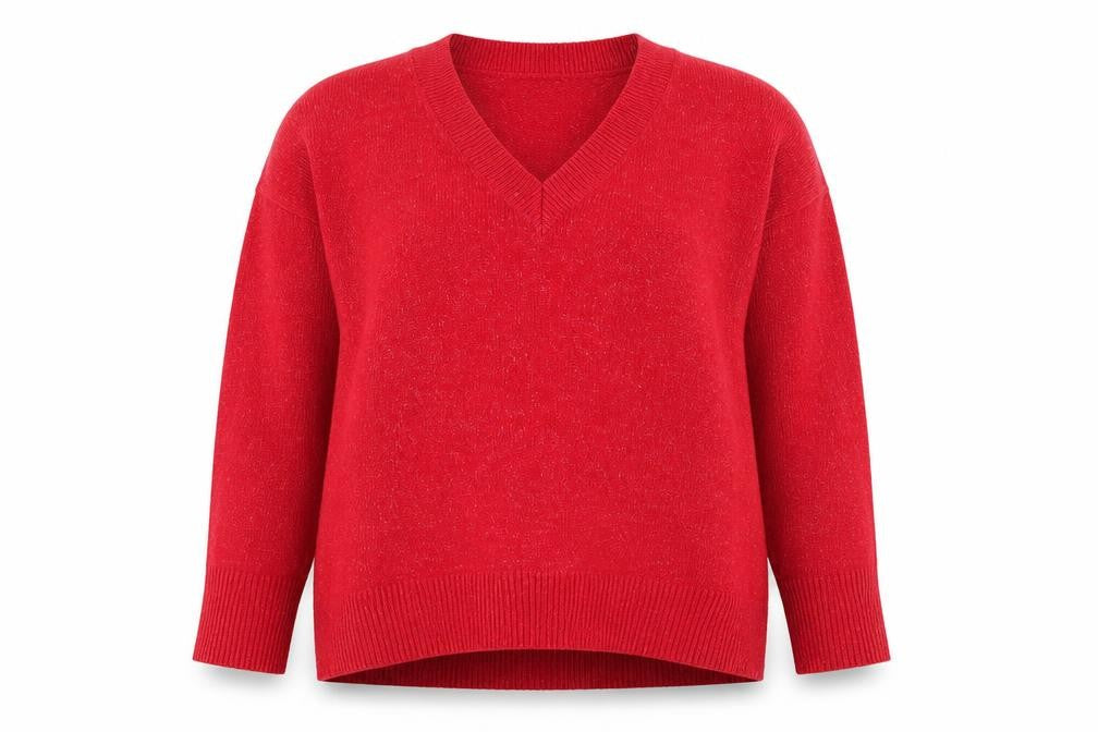 Front view of Primark women’s pink knit jumper, size UK 12, - oversized