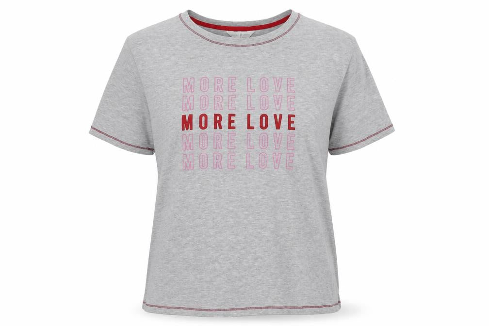 Front view of Day Dreams women’s grey basic t-shirt, size UK 14