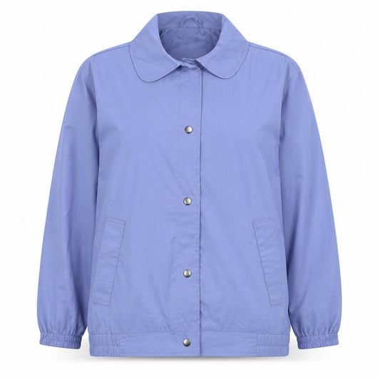 Front view of Damart women’s blue jacket, size UK 16