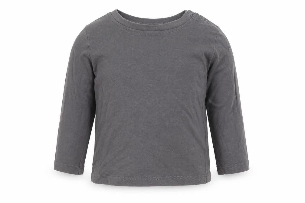 Front view of Lupilu Baby Grey Basic T-Shirt, size 9-12, Months