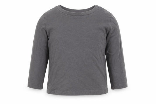 Front view of Lupilu Baby Grey Basic T-Shirt, size 9-12, Months
