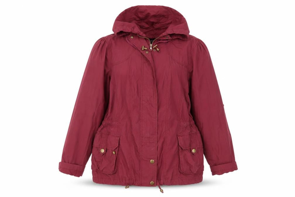 Front view of George women’s red jacket, size UK 16