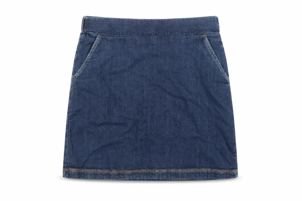 Lands' End Girls Blue  Denim A-Line Skirt Size 11 Years