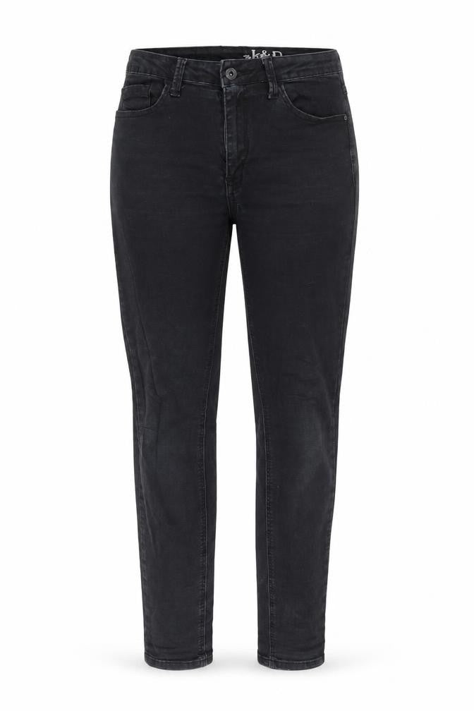 l&d Womens Black   Mom Jeans Size 38 L30 in