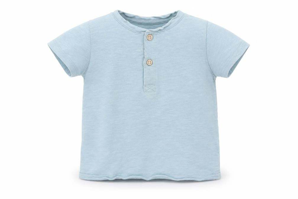 Front view of Preworn boys’ blue basic t-shirt, size 2, years