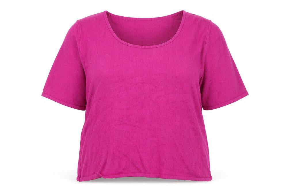 Front view of BHS women’s pink jumper, size UK 18