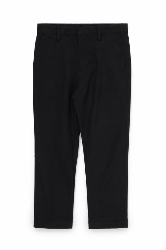Front view of Next boys’ black cropped trousers, size 9, years