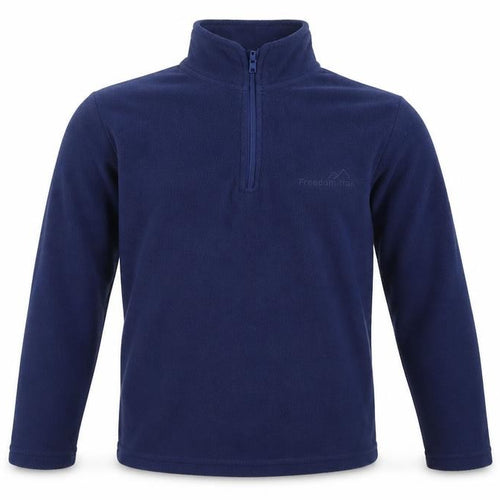 Freedom Trail Mens Blue  Fleece Henley Sweatshirt Size XS