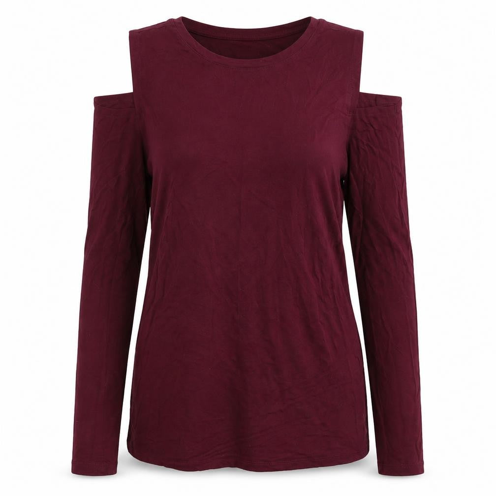 Front view of Gap women’s purple basic t-shirt, size M