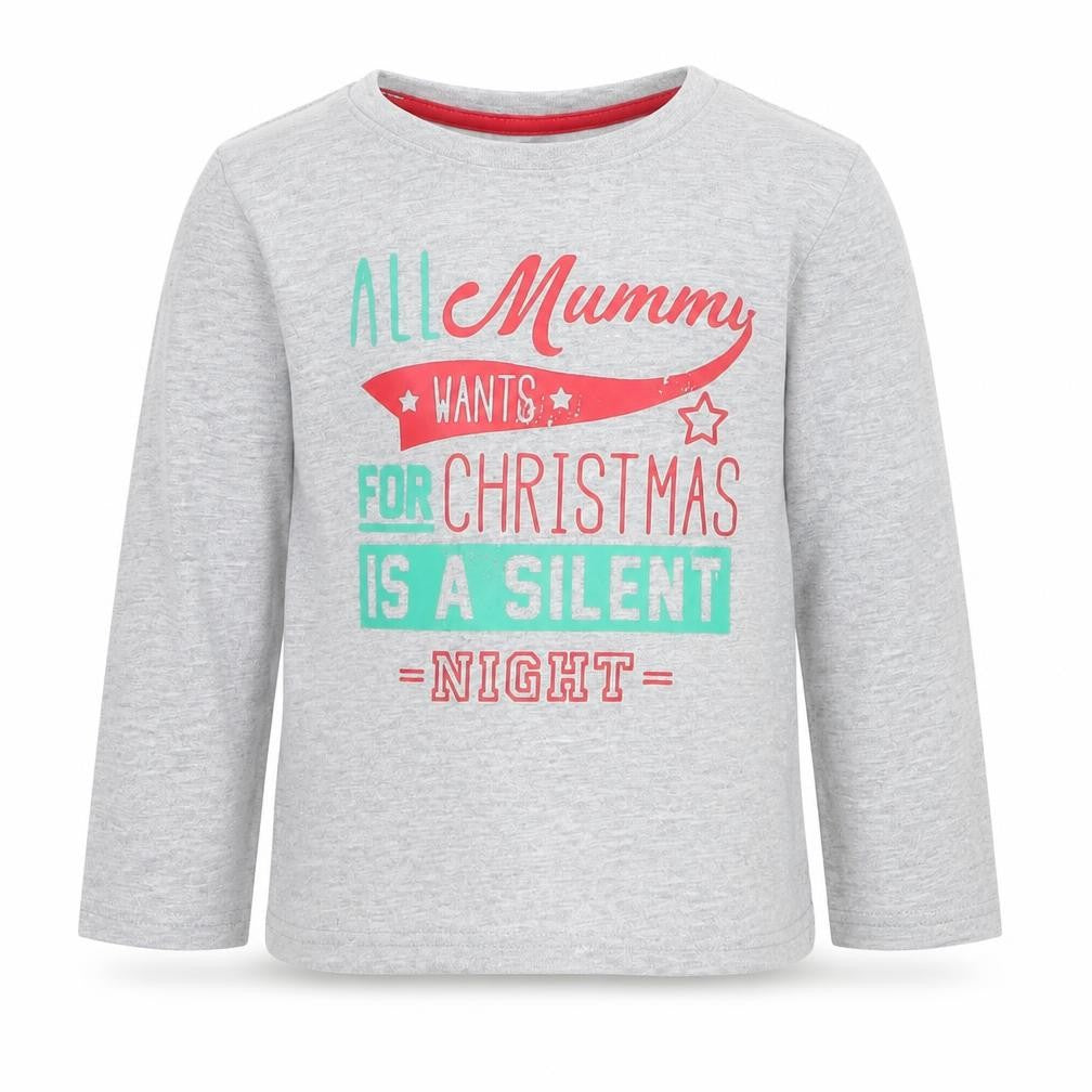Front view of Primark girls’ grey basic t-shirt, size 12-18, months