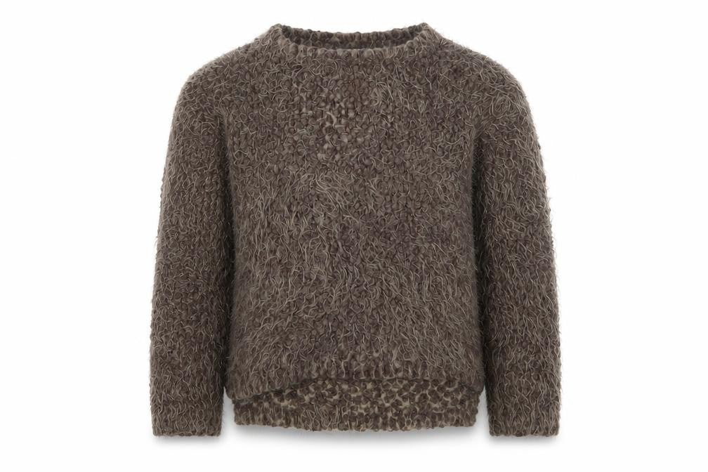 Front view of Next girls’ brown jumper, size 8, years