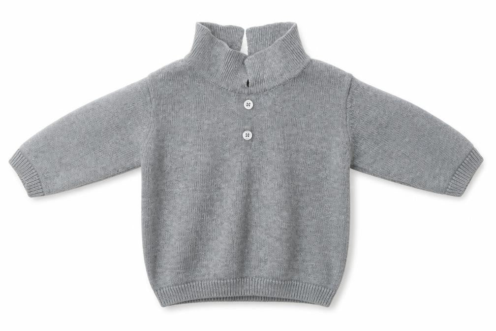 Front view of Matalan Baby Grey jumper, size 3-6, Months
