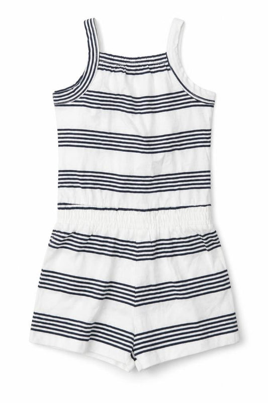 Nutmeg Girls White Striped  Romper One-Piece Size 2-3 Years