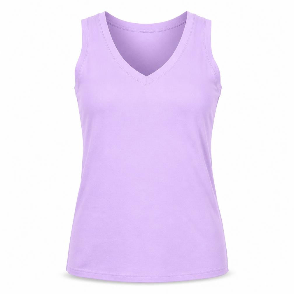 Front view of Ella j women’s purple basic t-shirt, size M