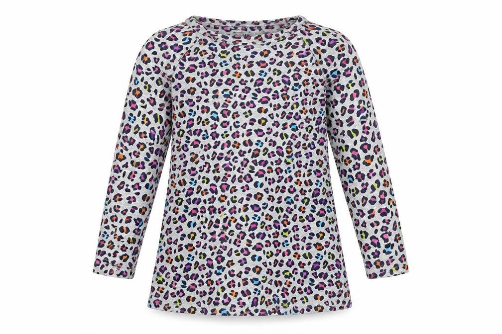 Front view of Land's End girls’ grey basic t-shirt, size 3, years