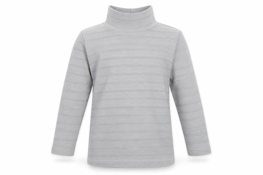 Front view of Crane girls’ grey basic t-shirt, size 3-4, years