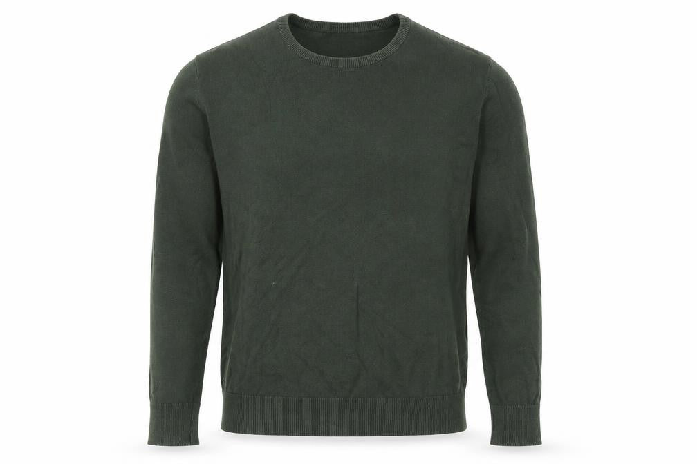 Front view of Twister Gorilla men’s green knit jumper, size L