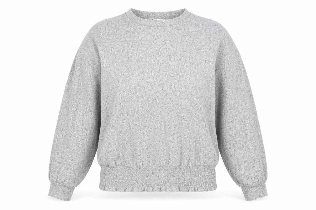 Front view of Next women’s grey knit jumper, size UK 8