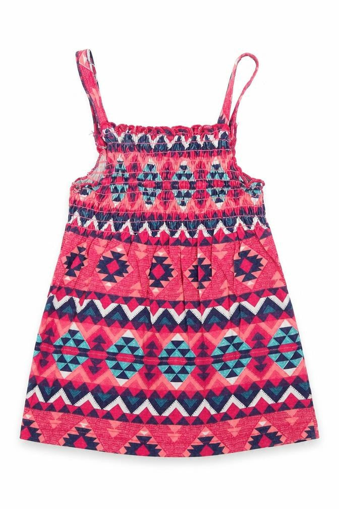Front view of E-vie Angel girls’ pink argyle/diamond basic tank, size 5, years