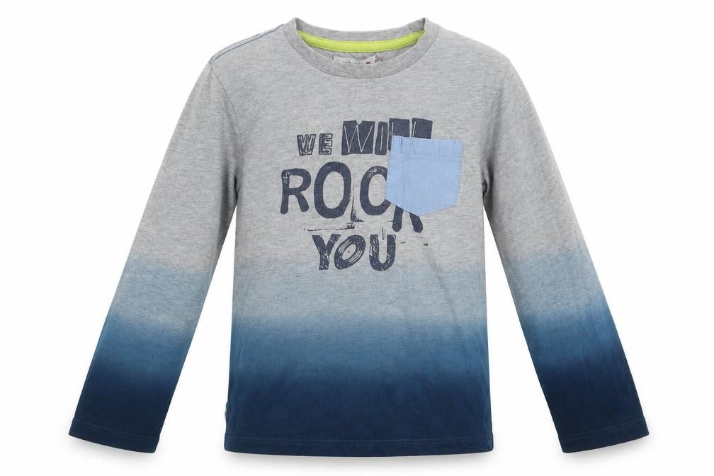 Front view of Boboli boys’ multicoloured colourblock basic t-shirt, size 6, years